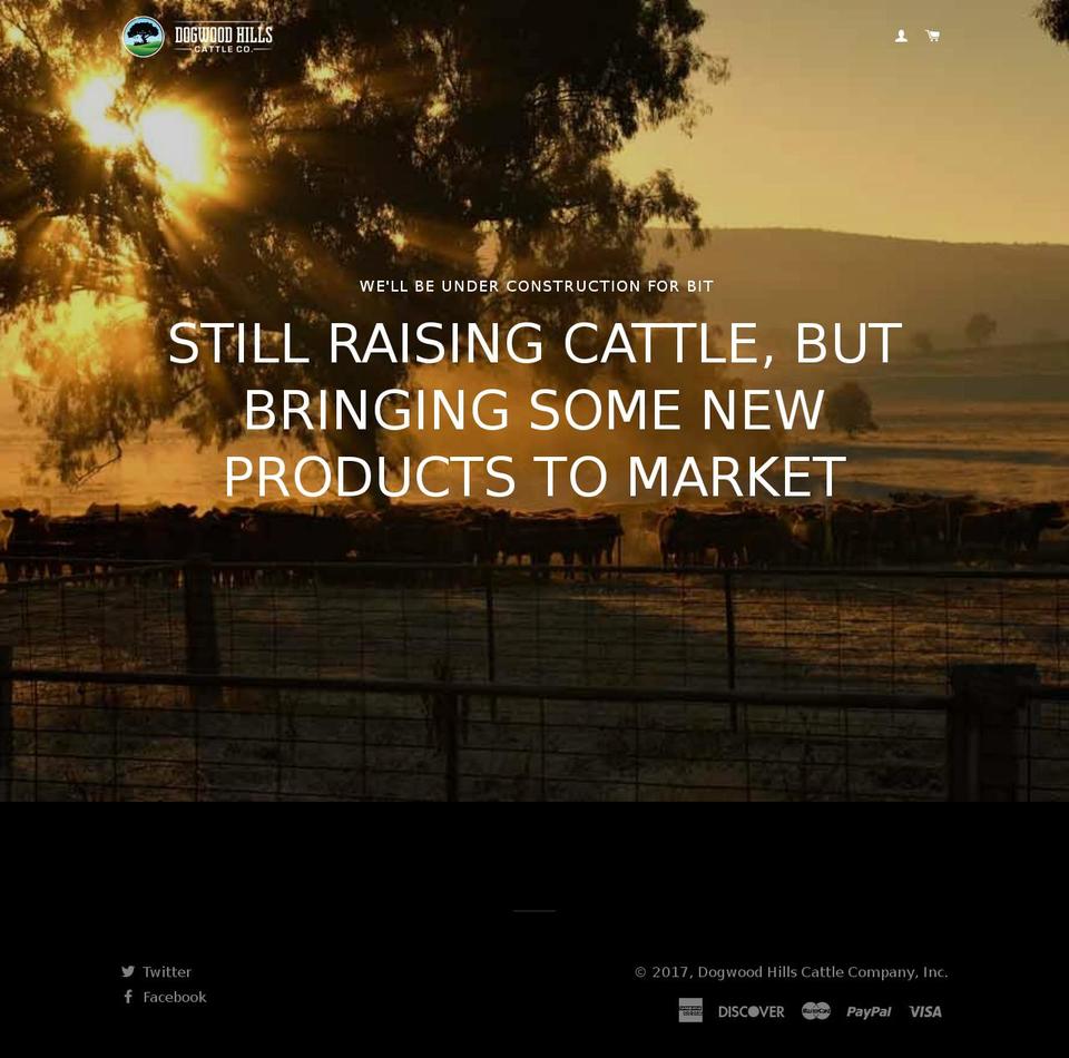 dogwoodhillscattleco.com shopify website screenshot