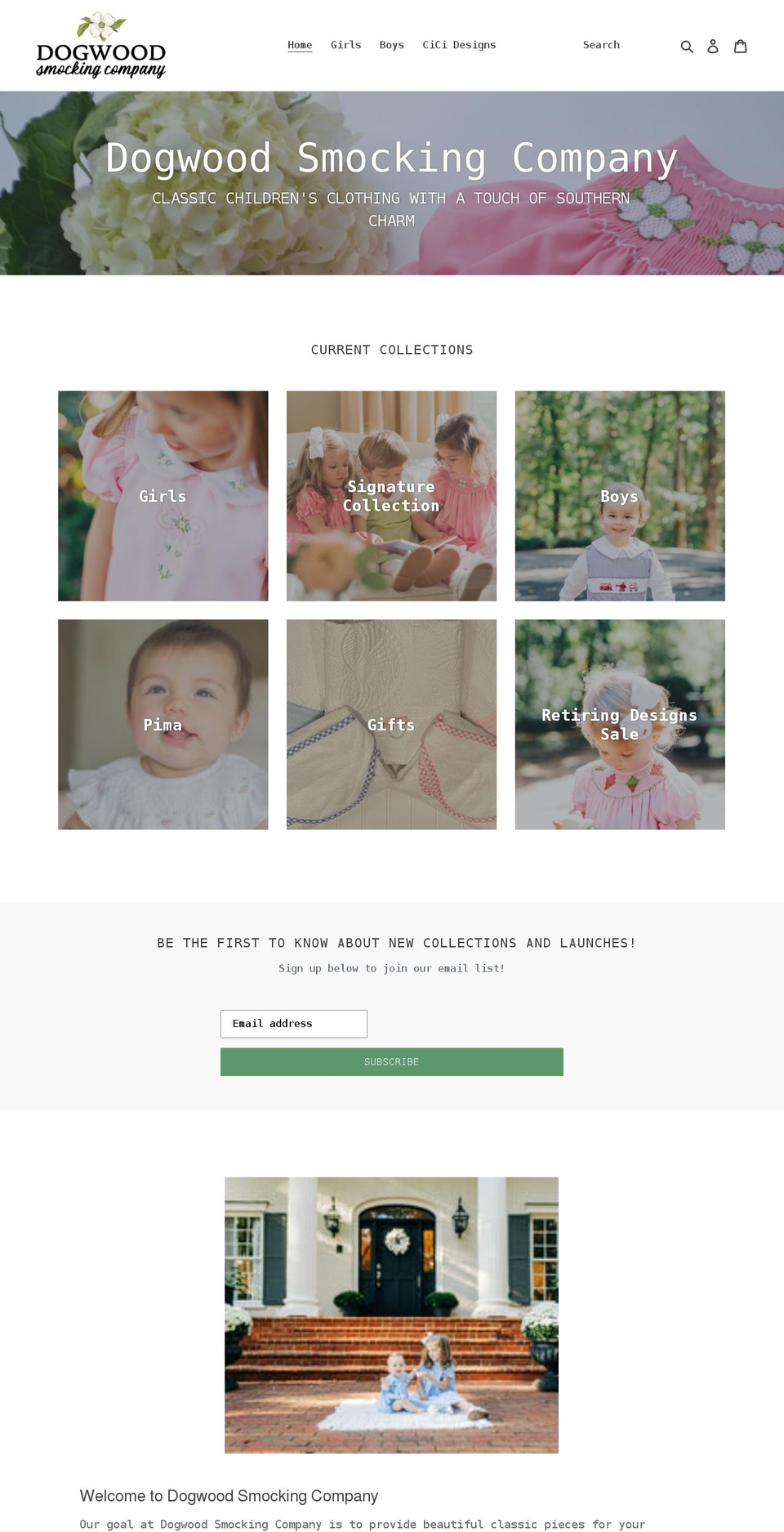 dogwoodsmockingco.com shopify website screenshot