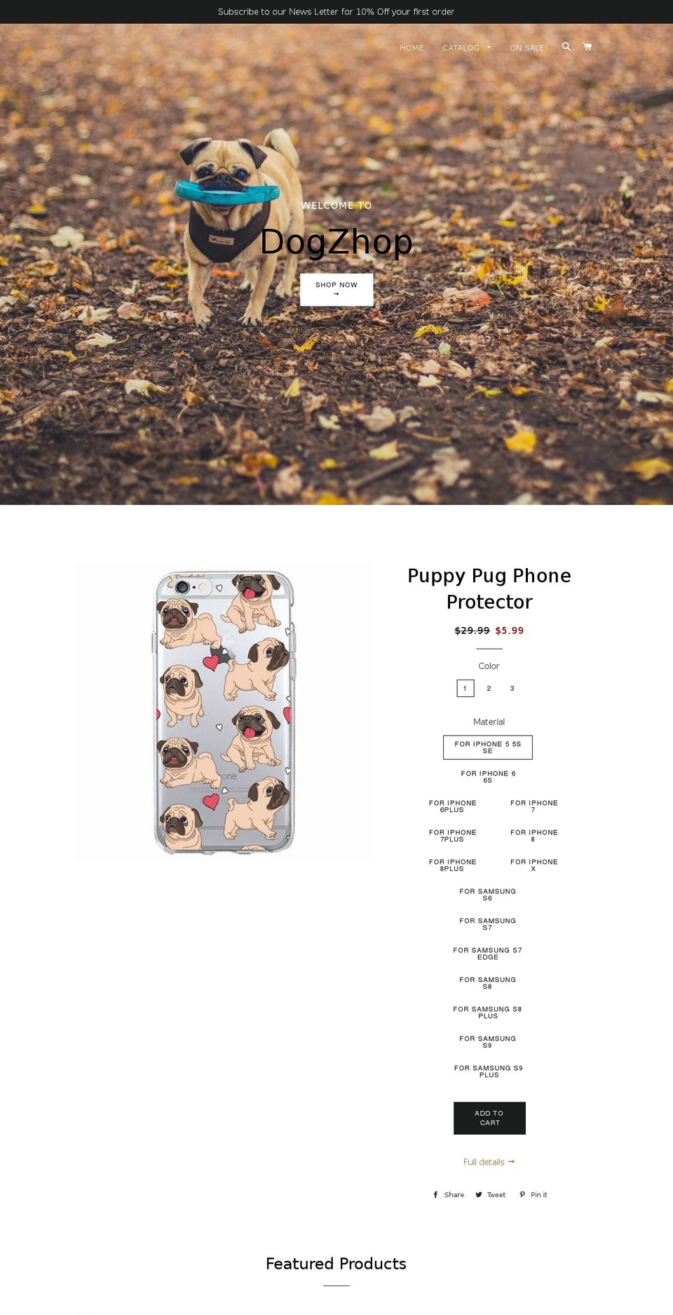 dogzhop.com — Shopify storefront screenshot