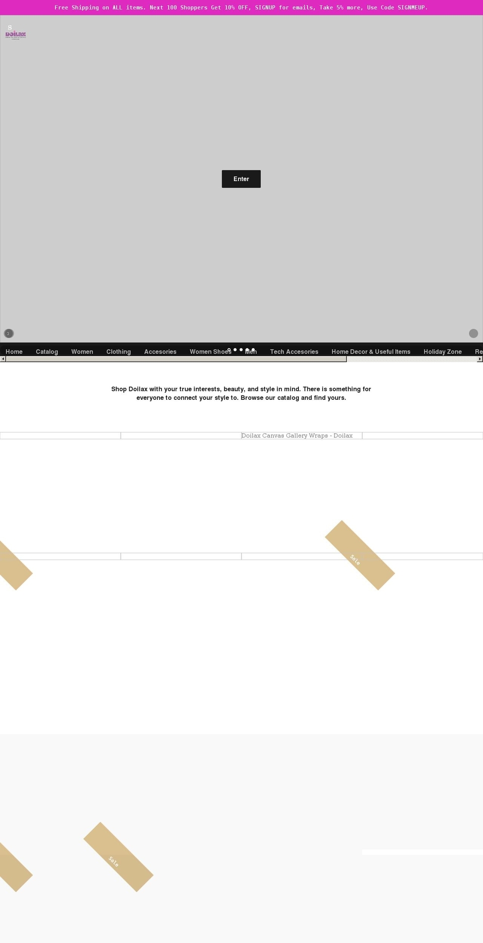 doilax.com shopify website screenshot