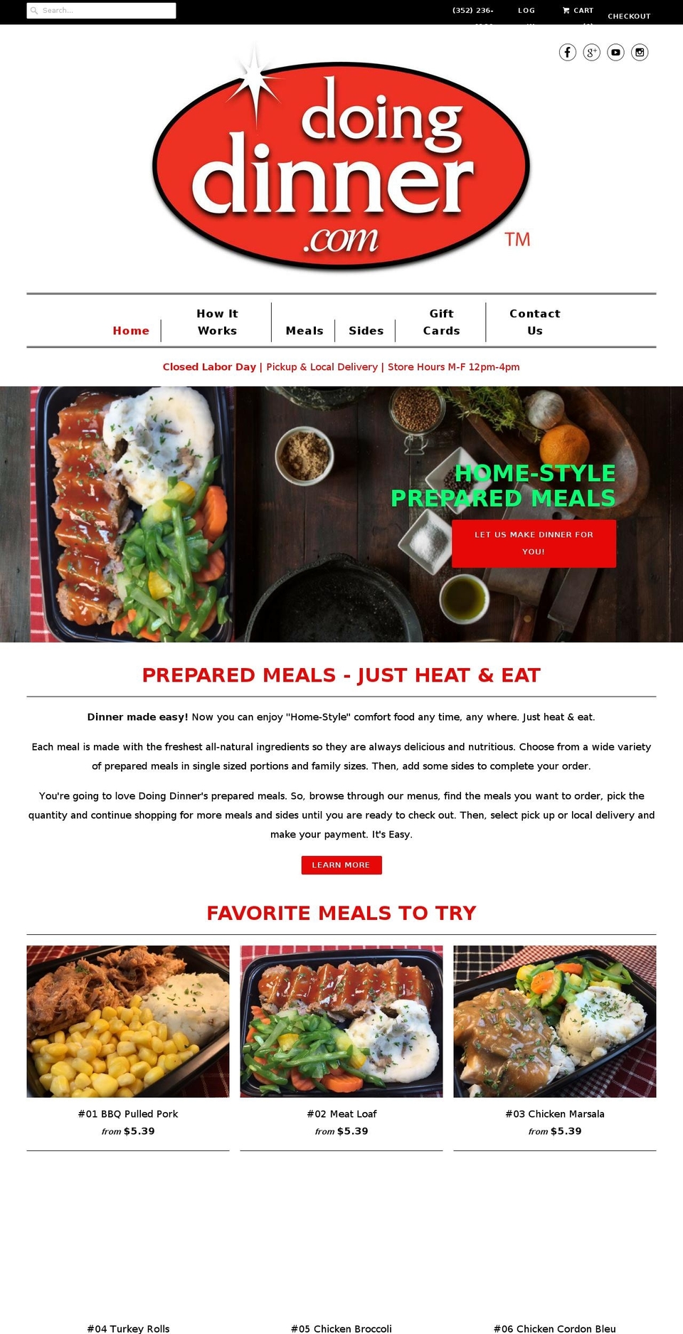 doingdinner.com — Shopify storefront screenshot