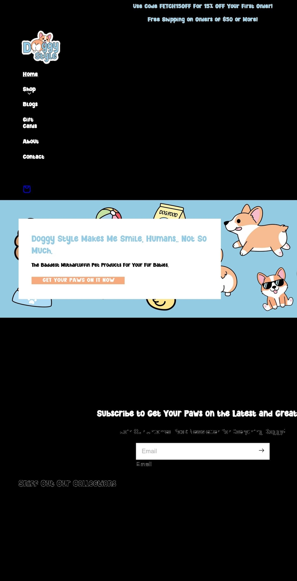 doingitdoggy.com shopify website screenshot