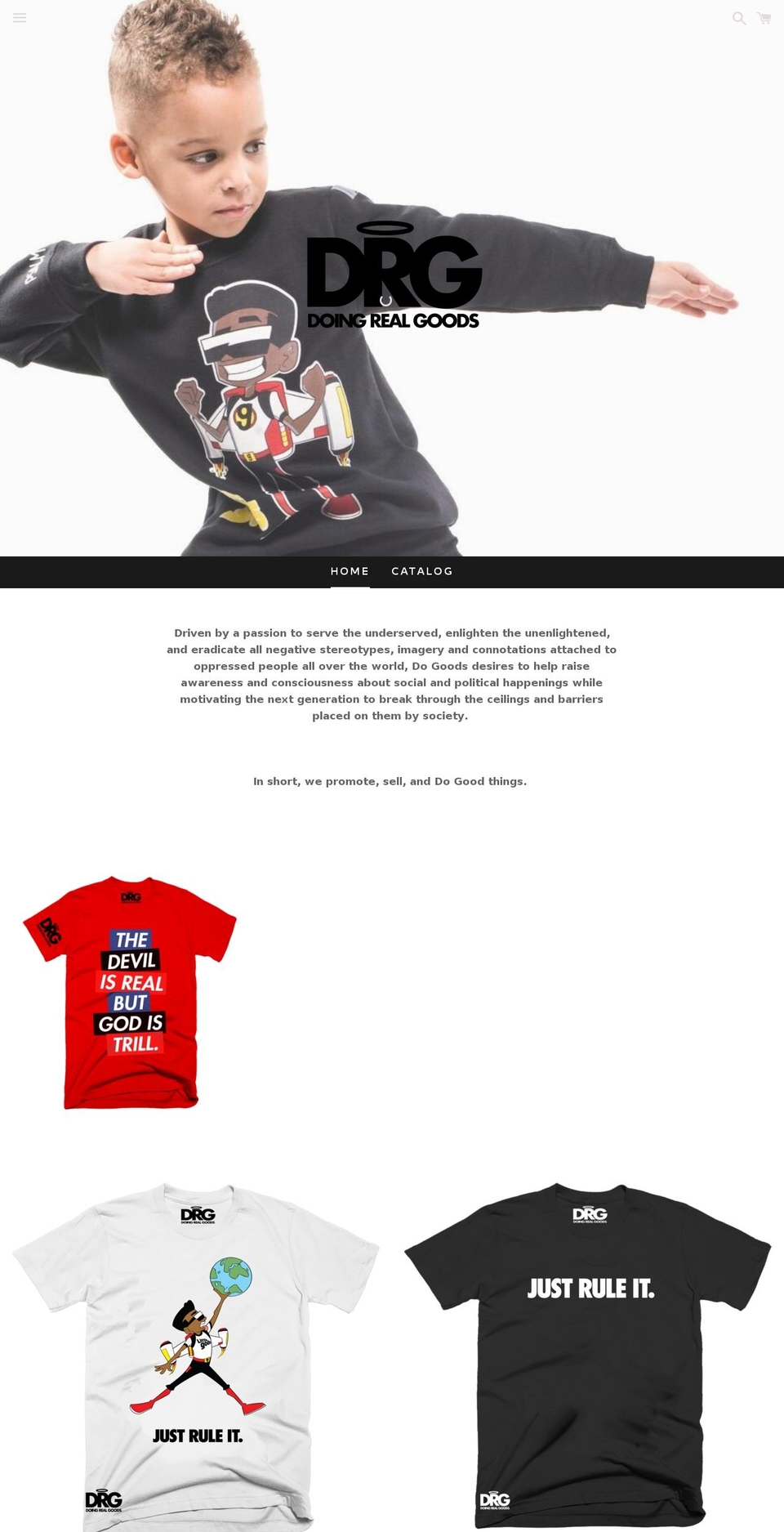doingrealgoods.com — Shopify storefront screenshot