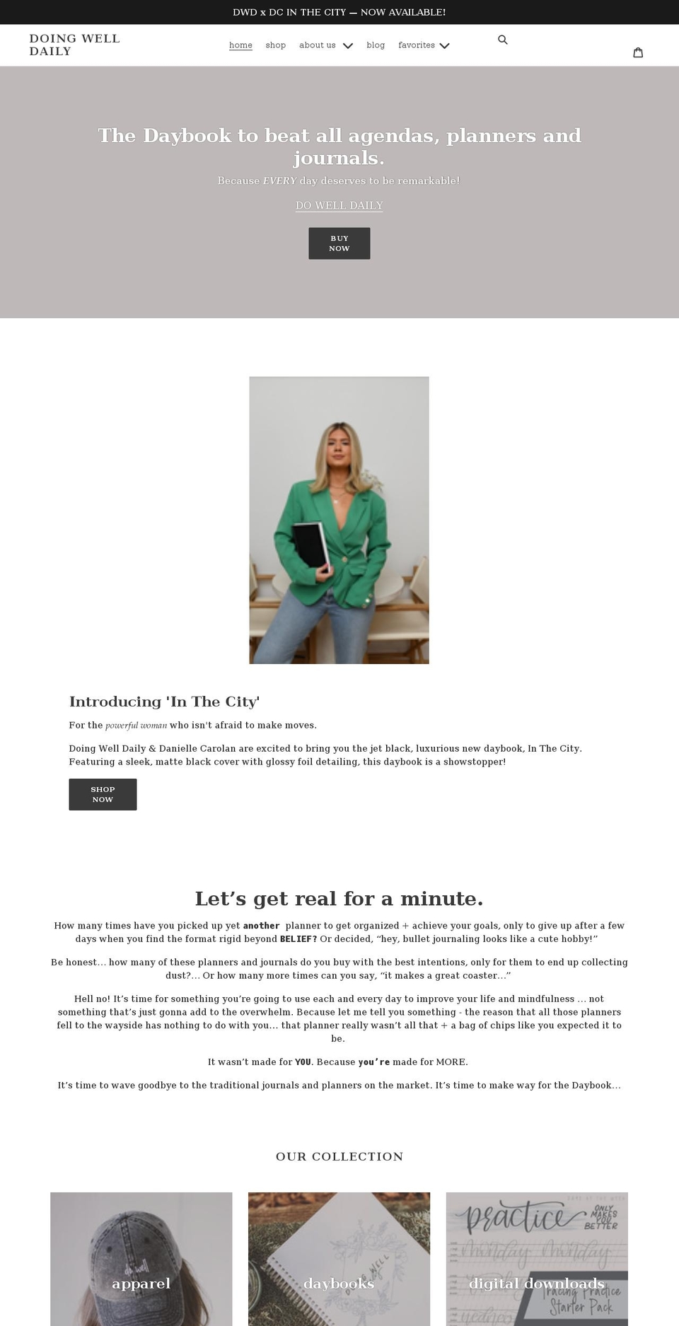 doingwelldaily.com shopify website screenshot
