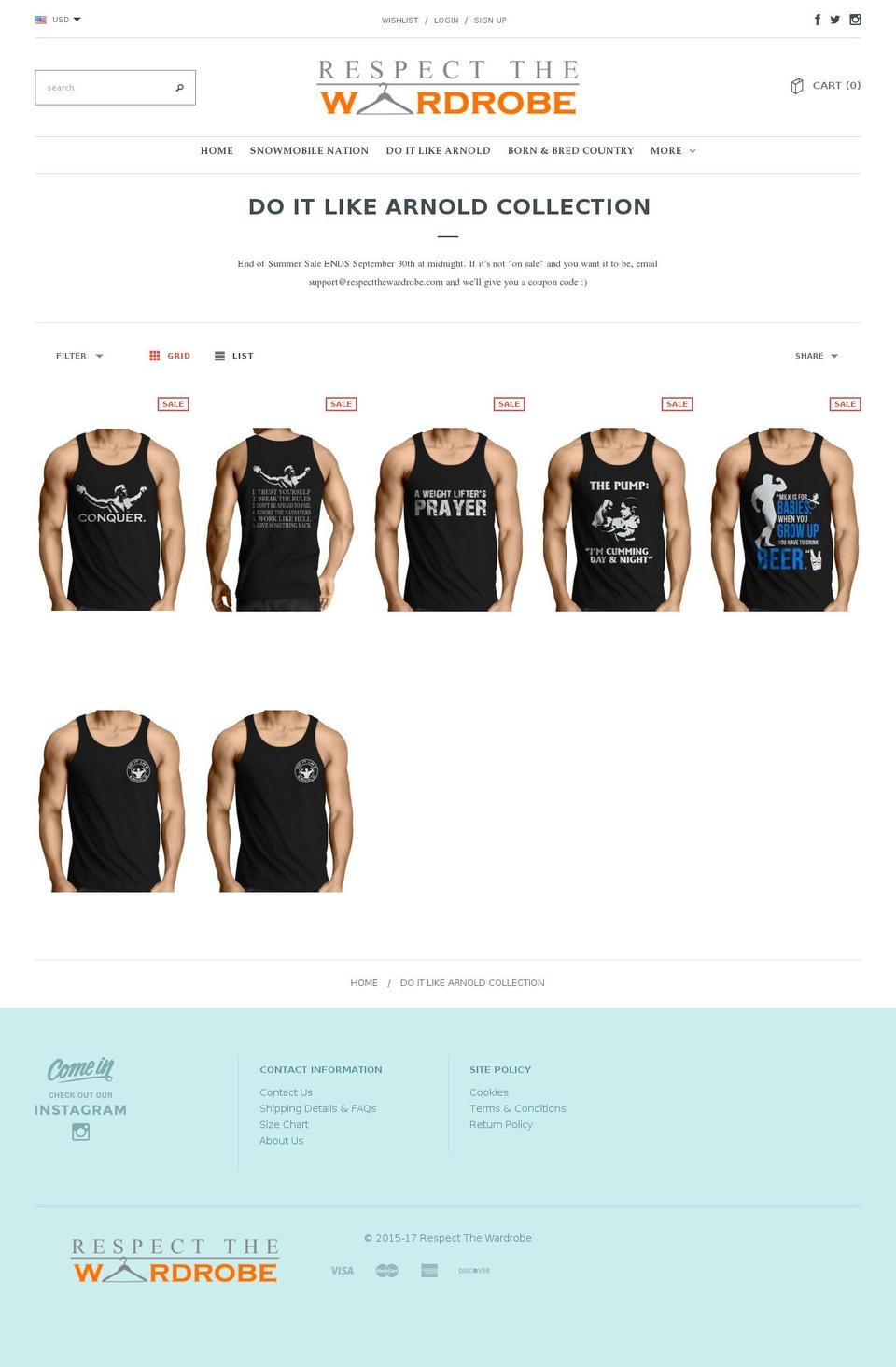 doitlikearnold.com shopify website screenshot