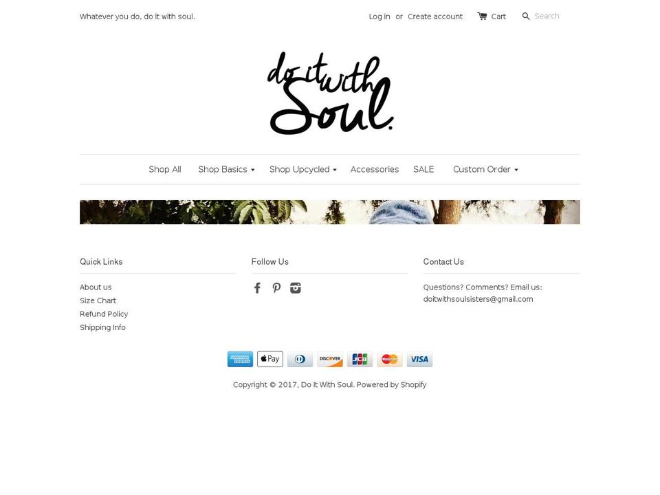 doitwithsoul.com shopify website screenshot