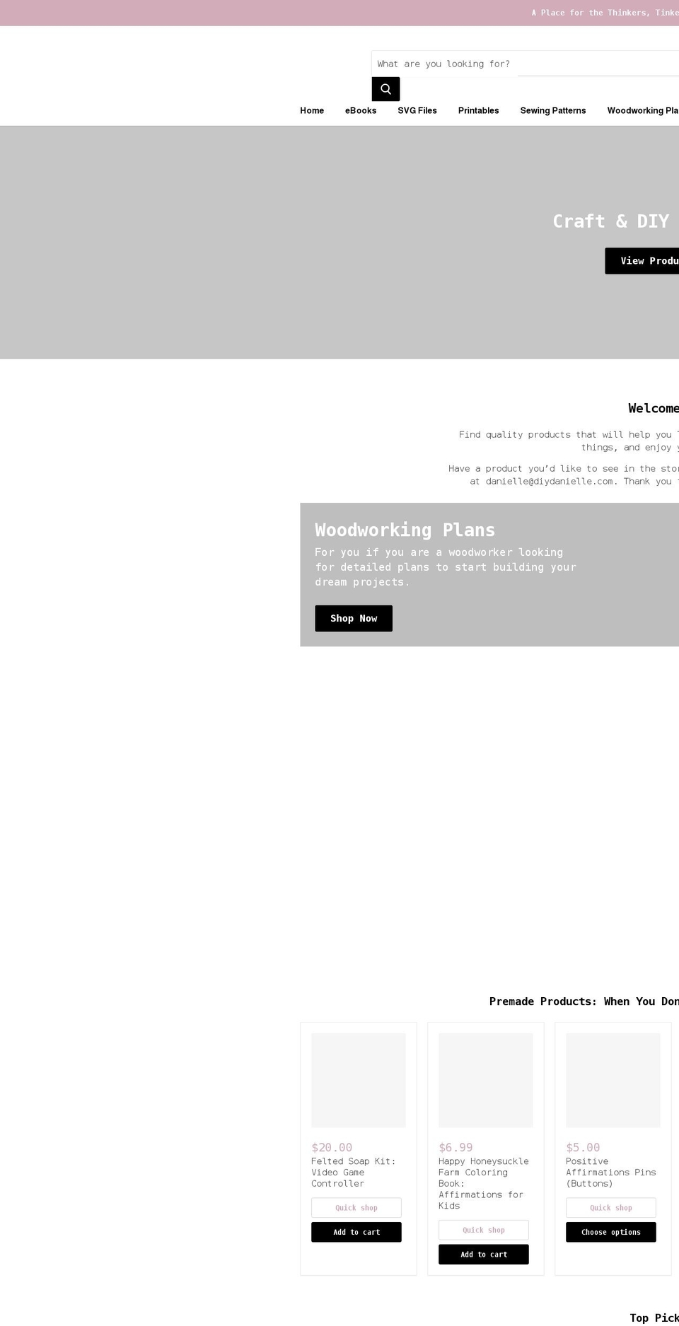 doityourselfdanielle.com shopify website screenshot