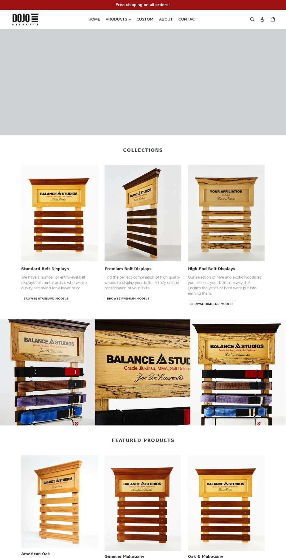 dojodisplays.com — Shopify storefront screenshot