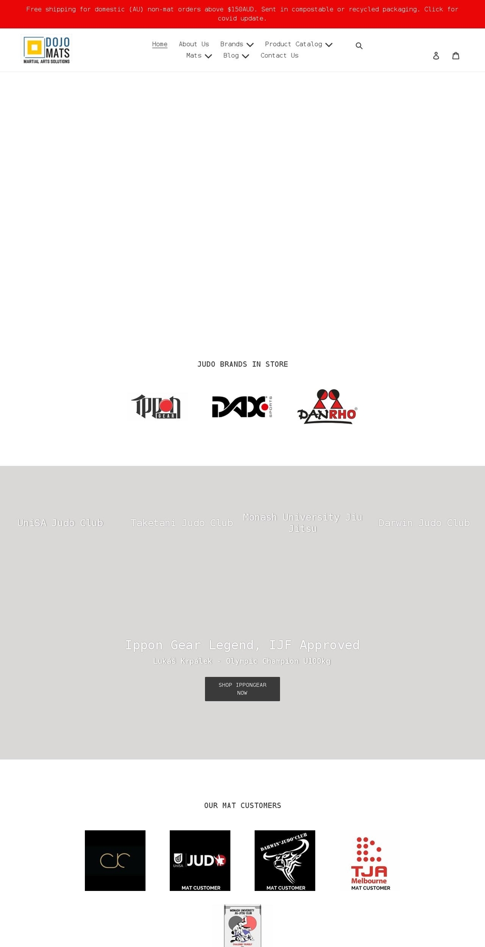 dojomats.com.au shopify website screenshot