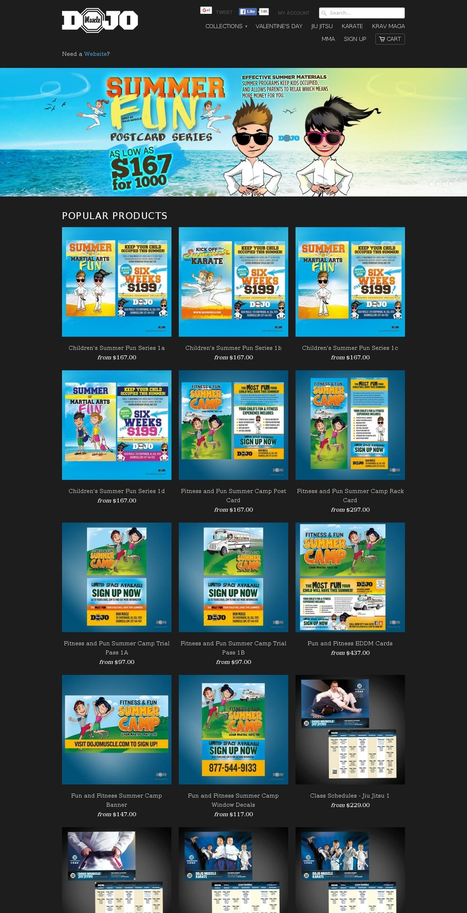 dojomuscle.com shopify website screenshot