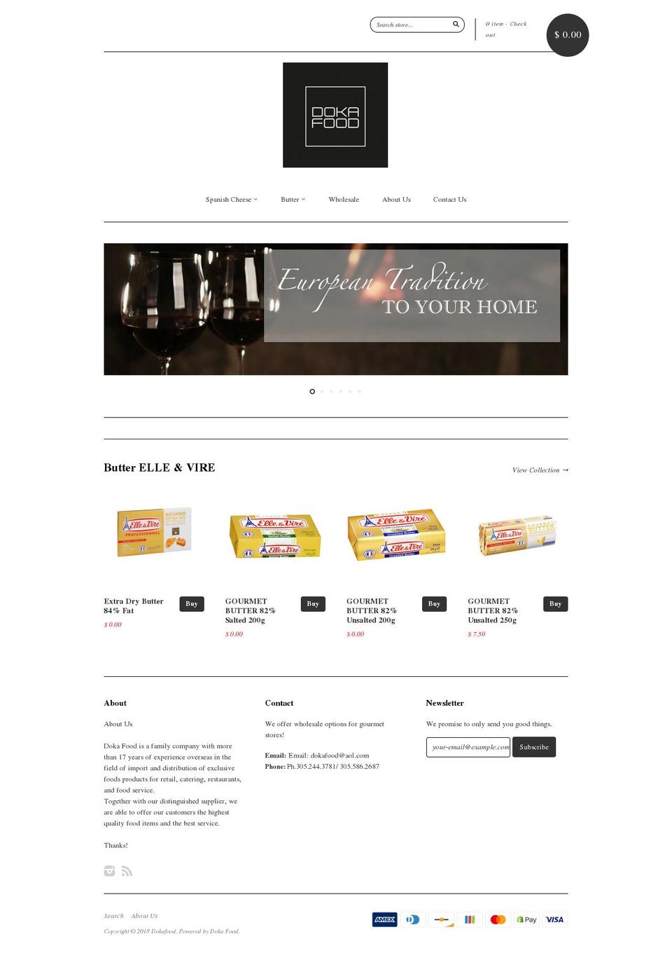 dokafood.net shopify website screenshot