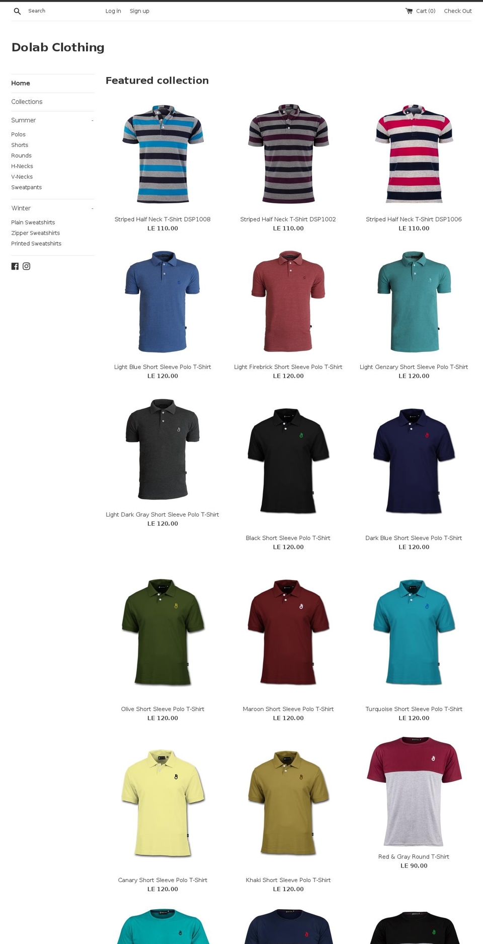 dolabclothing.com shopify website screenshot