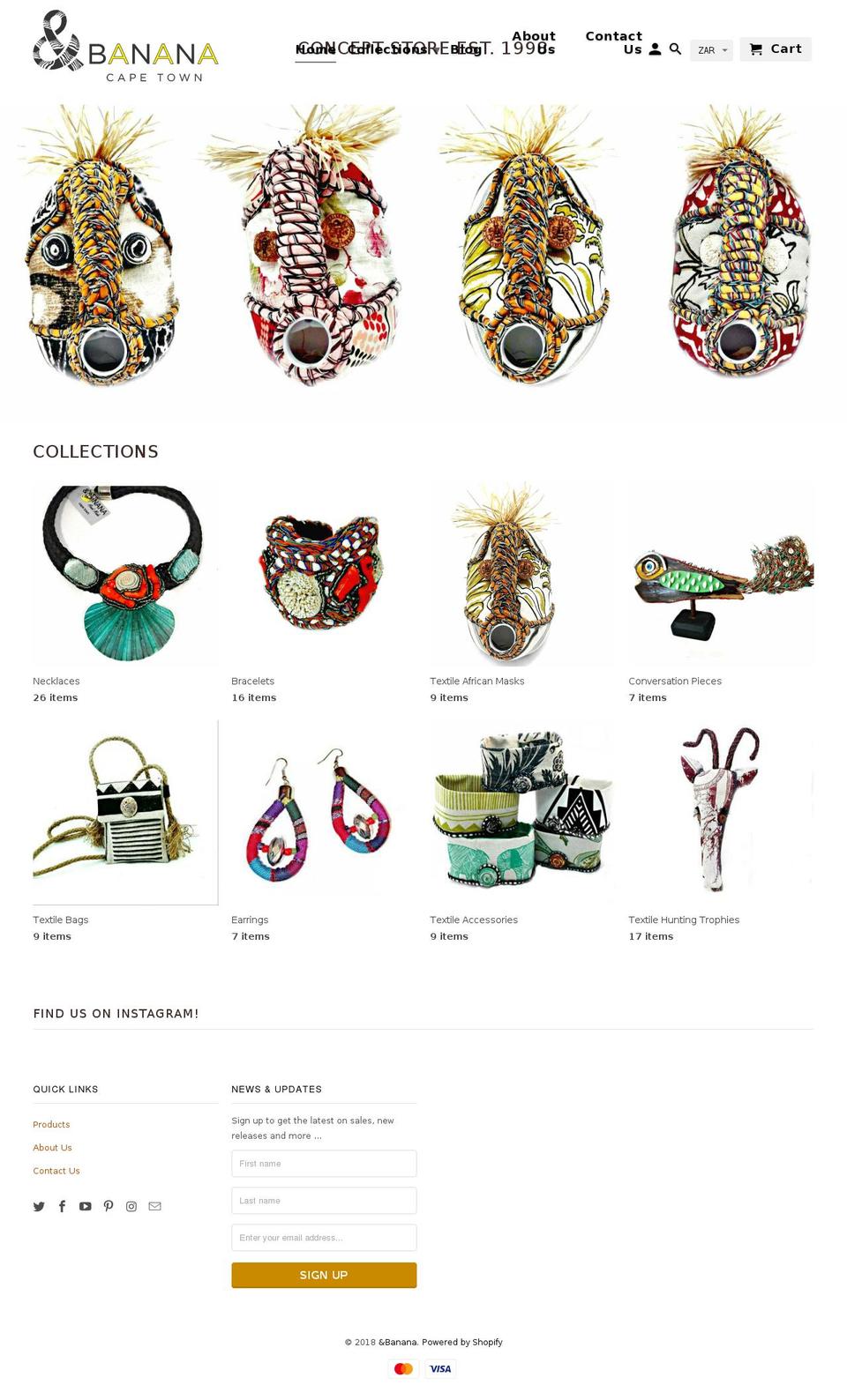 dolceandbanana.com — Shopify storefront screenshot
