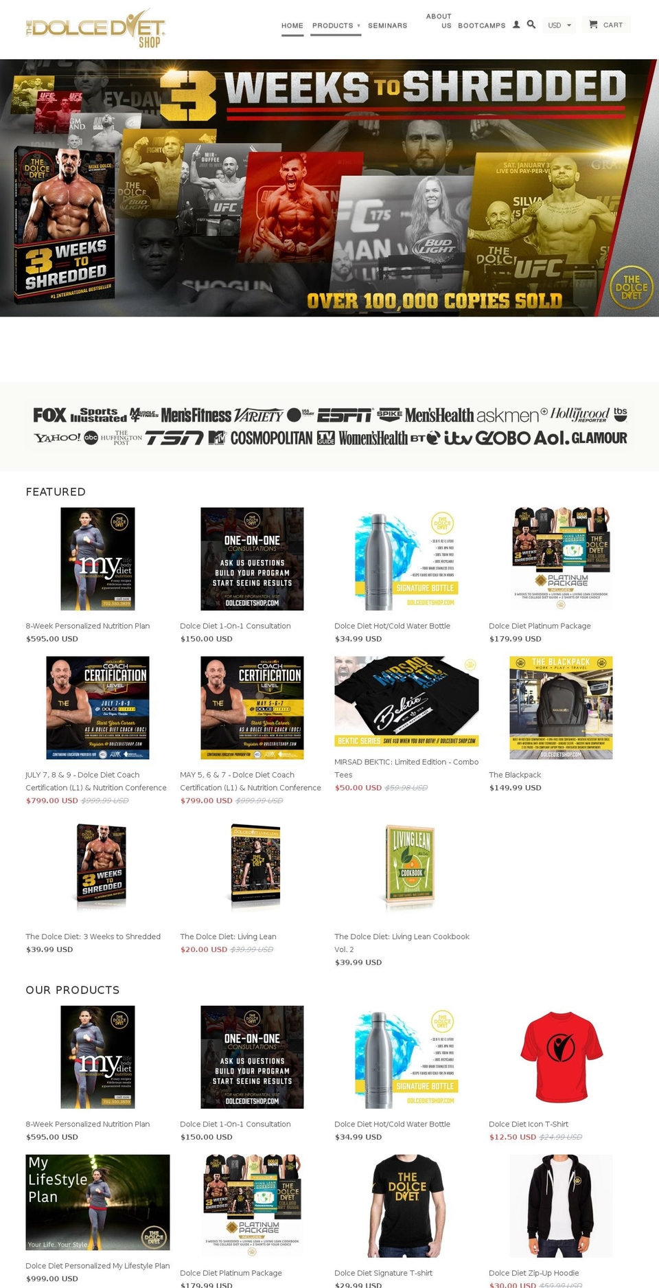 dolcedietshop.com shopify website screenshot