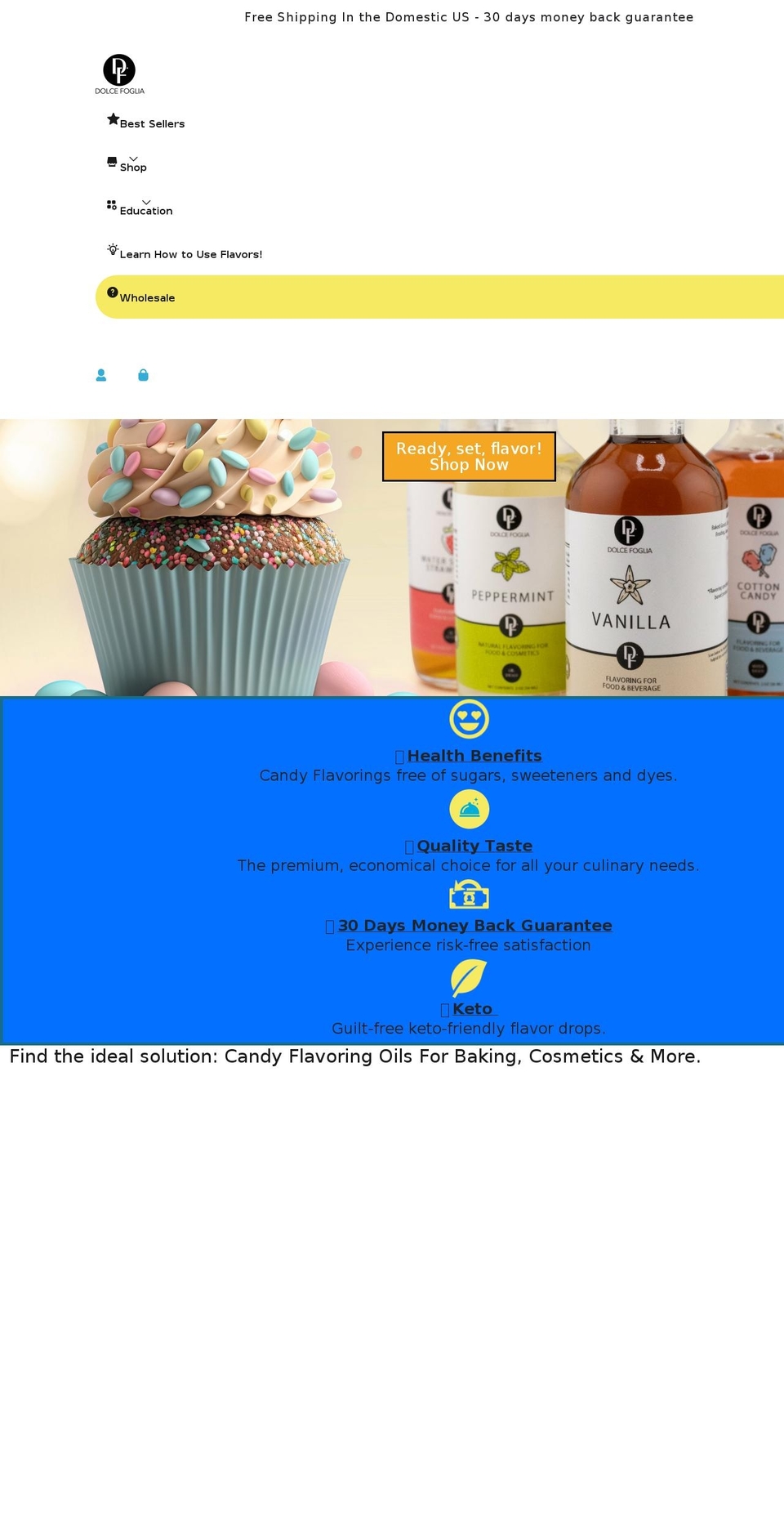 dolcefoglia.com shopify website screenshot