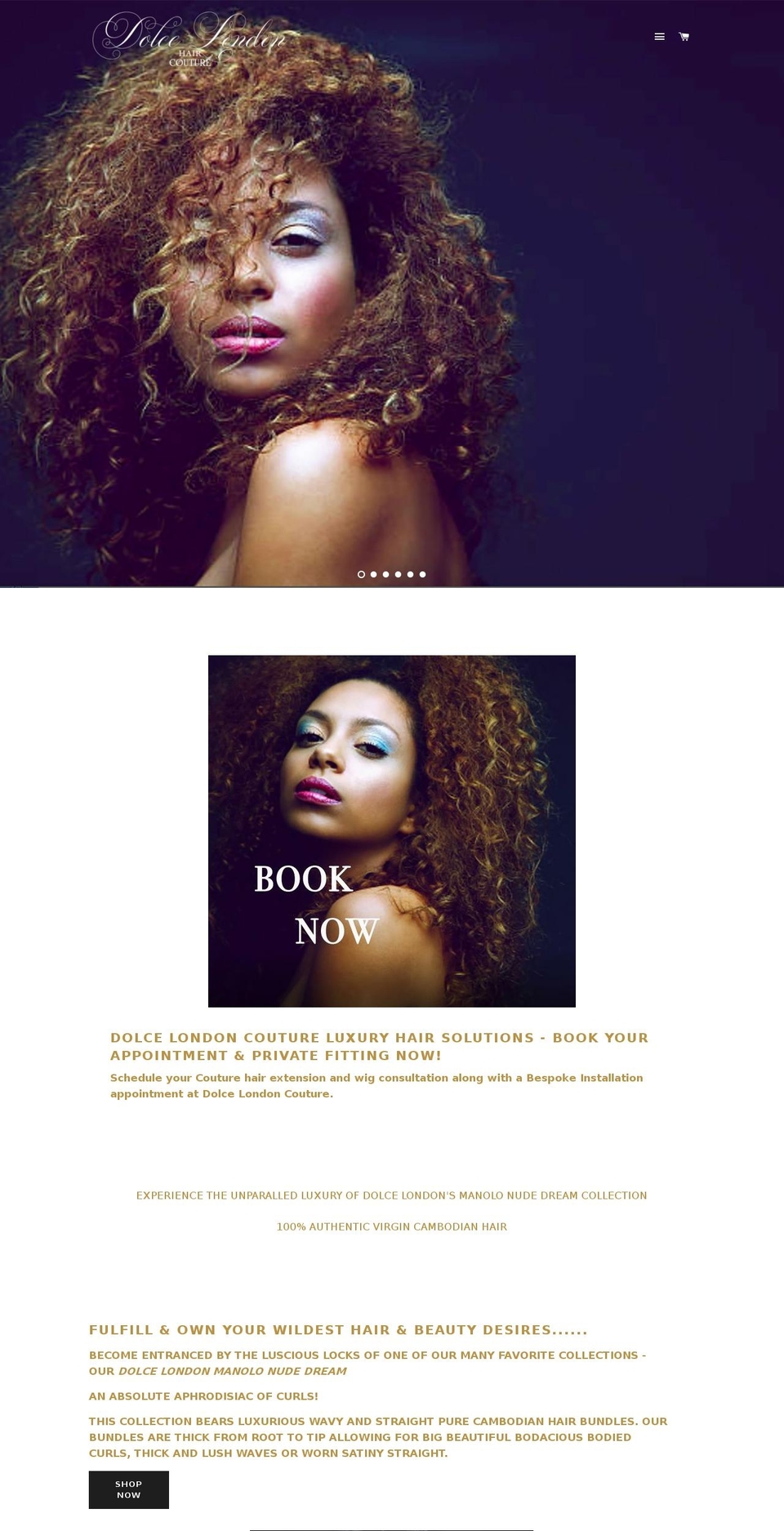 dolcelondoncouture.com — Shopify storefront screenshot