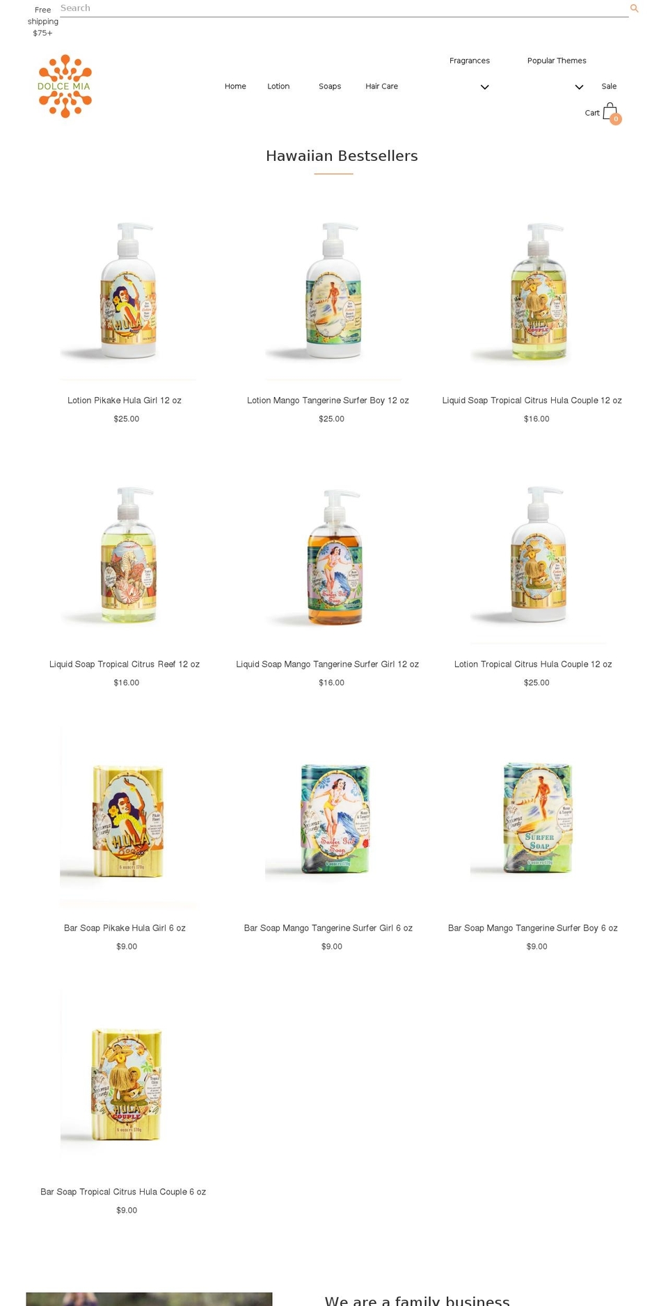 dolcemia.com shopify website screenshot