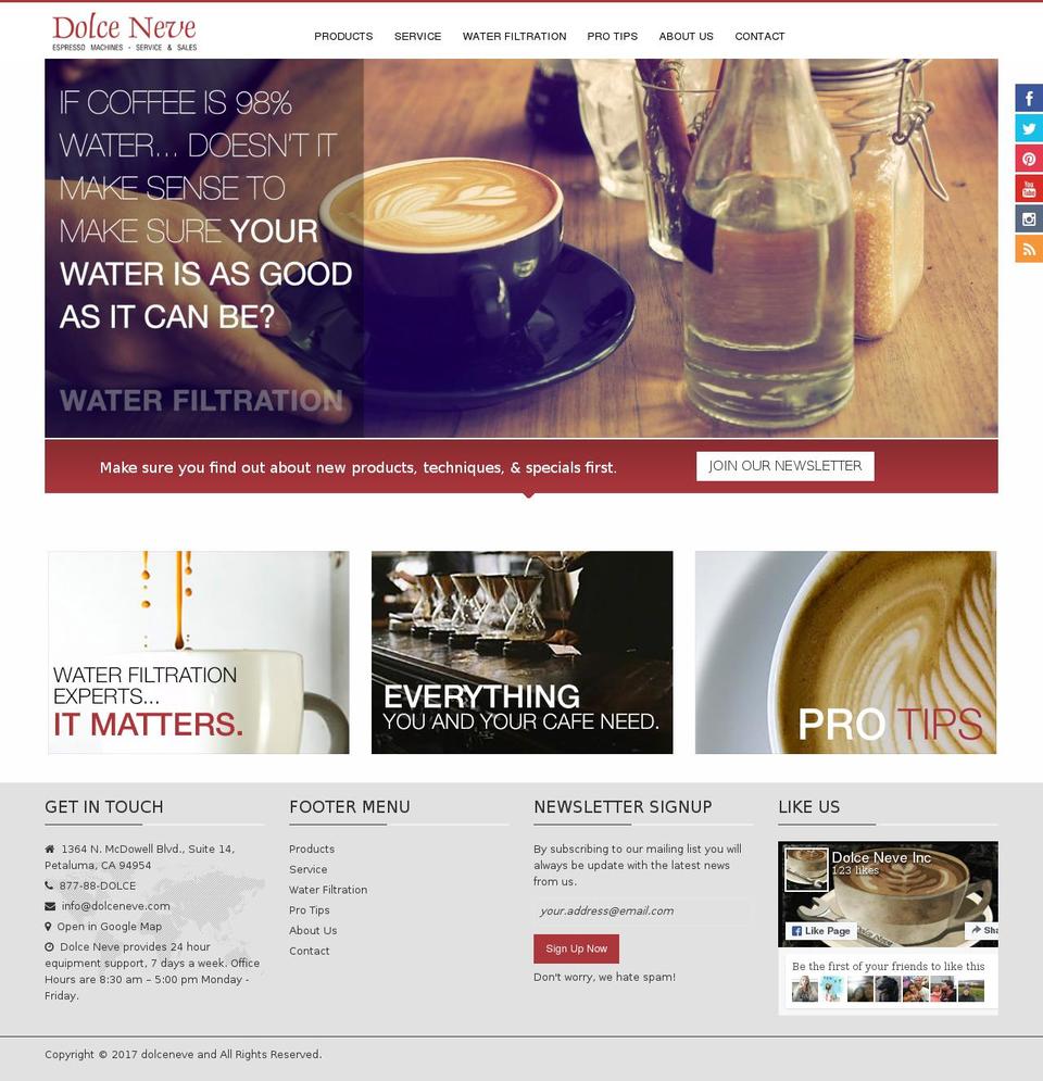 dolceneve.com shopify website screenshot