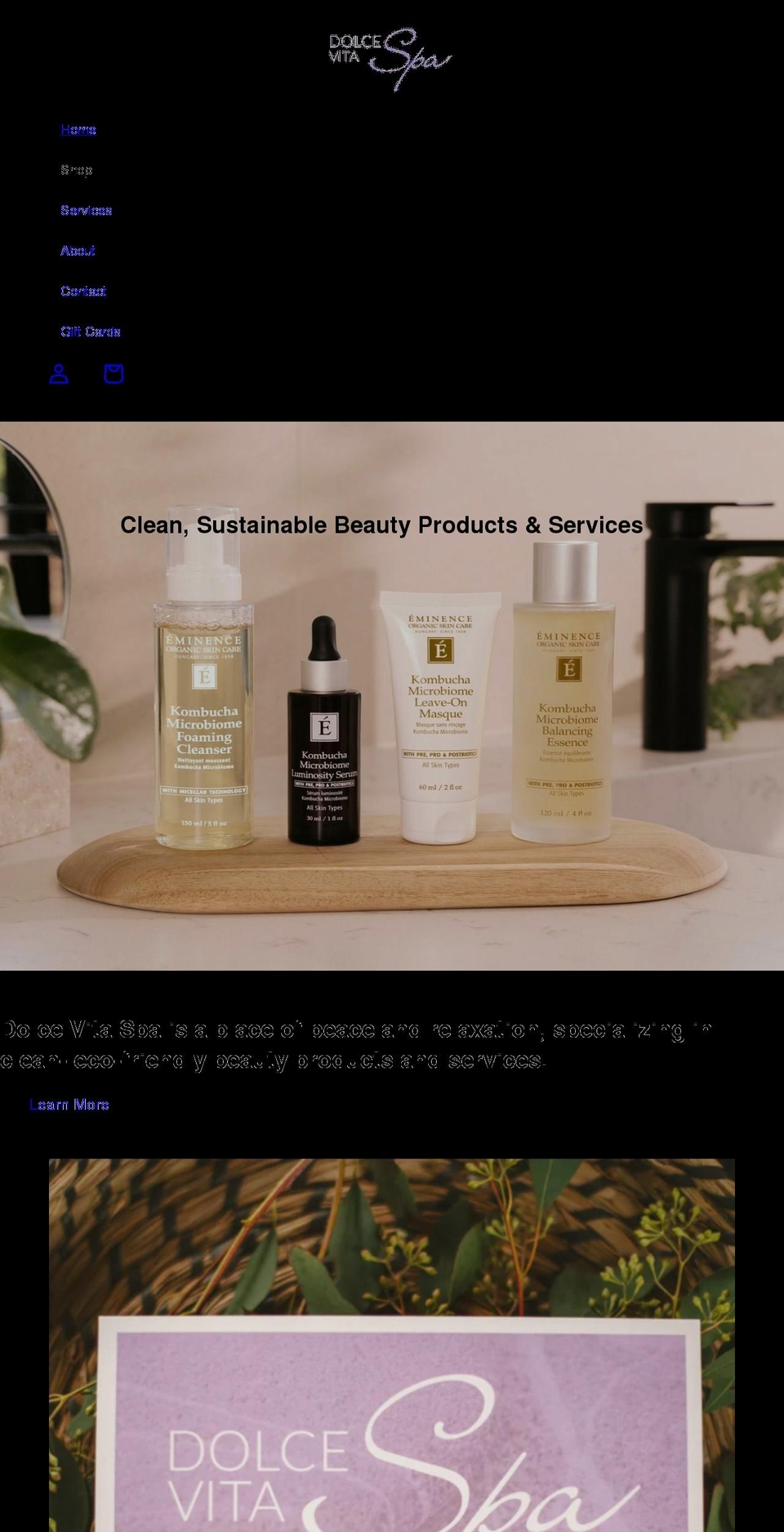 dolcevitasalonandspa.ca shopify website screenshot