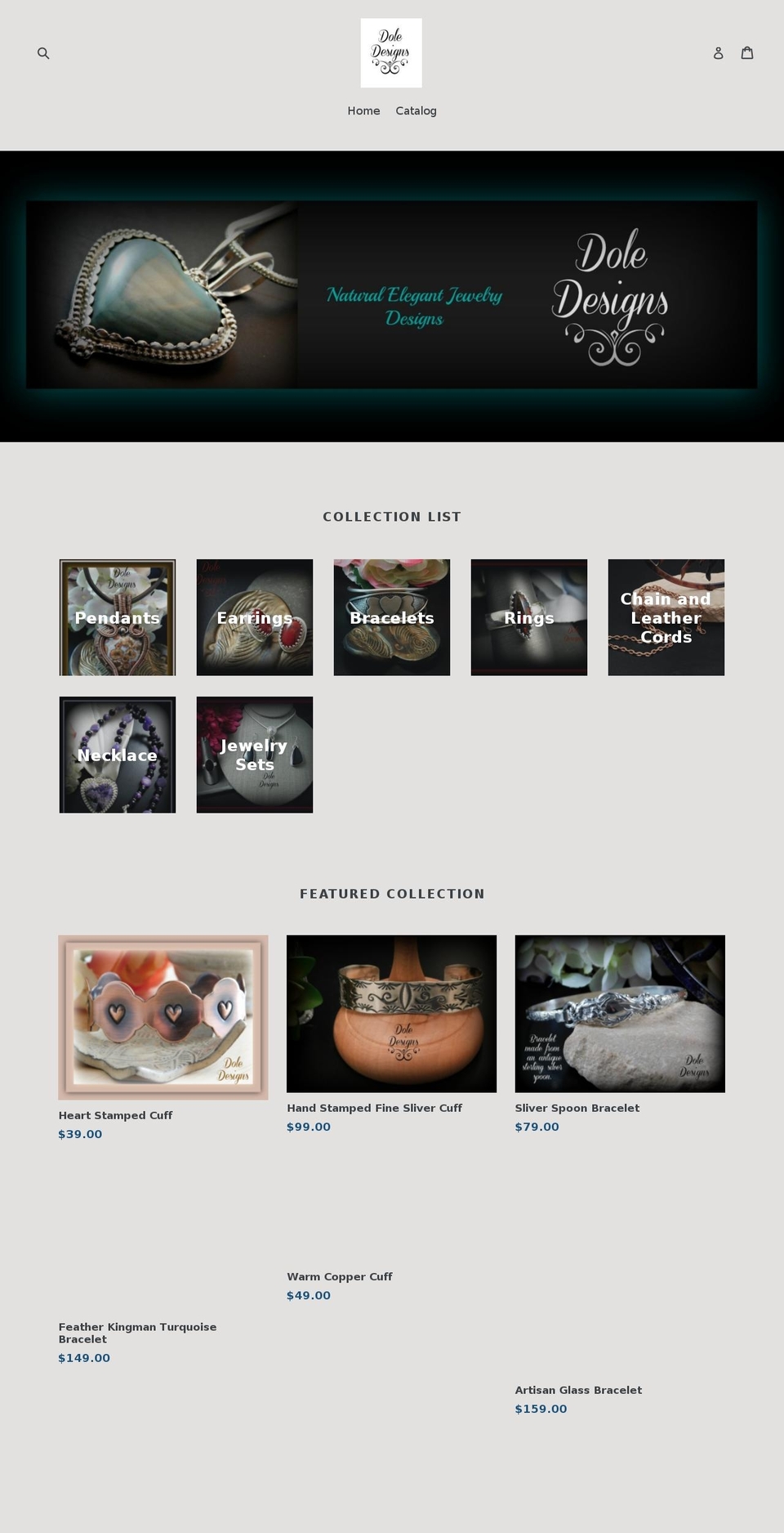 doledesigns.com shopify website screenshot