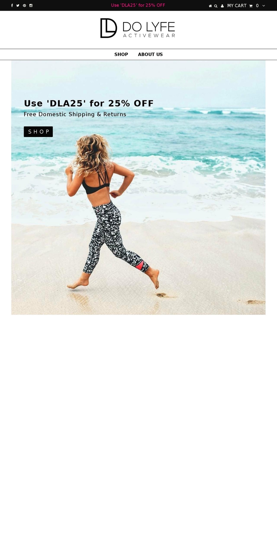 dolifeactivewear.com shopify website screenshot