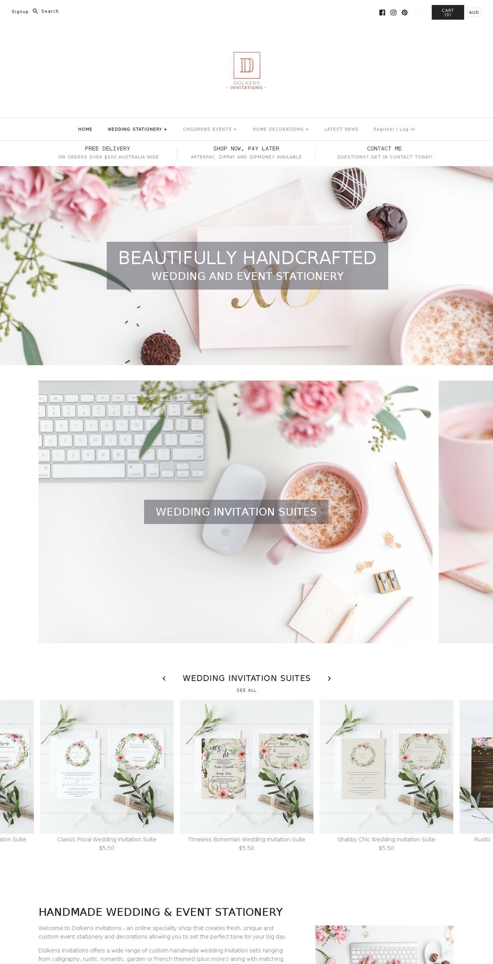 Edited | Symmetry Shopify theme site example dolkens.com.au