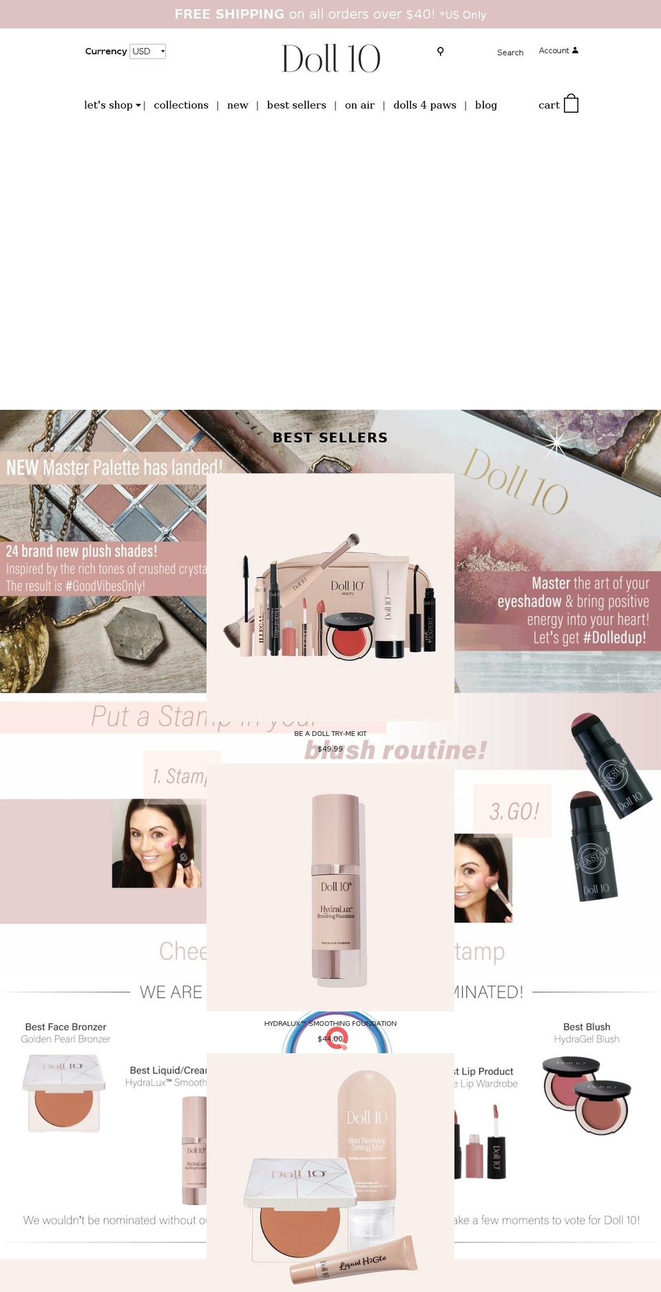 Doll10 Shopify theme site example doll10beauty.com