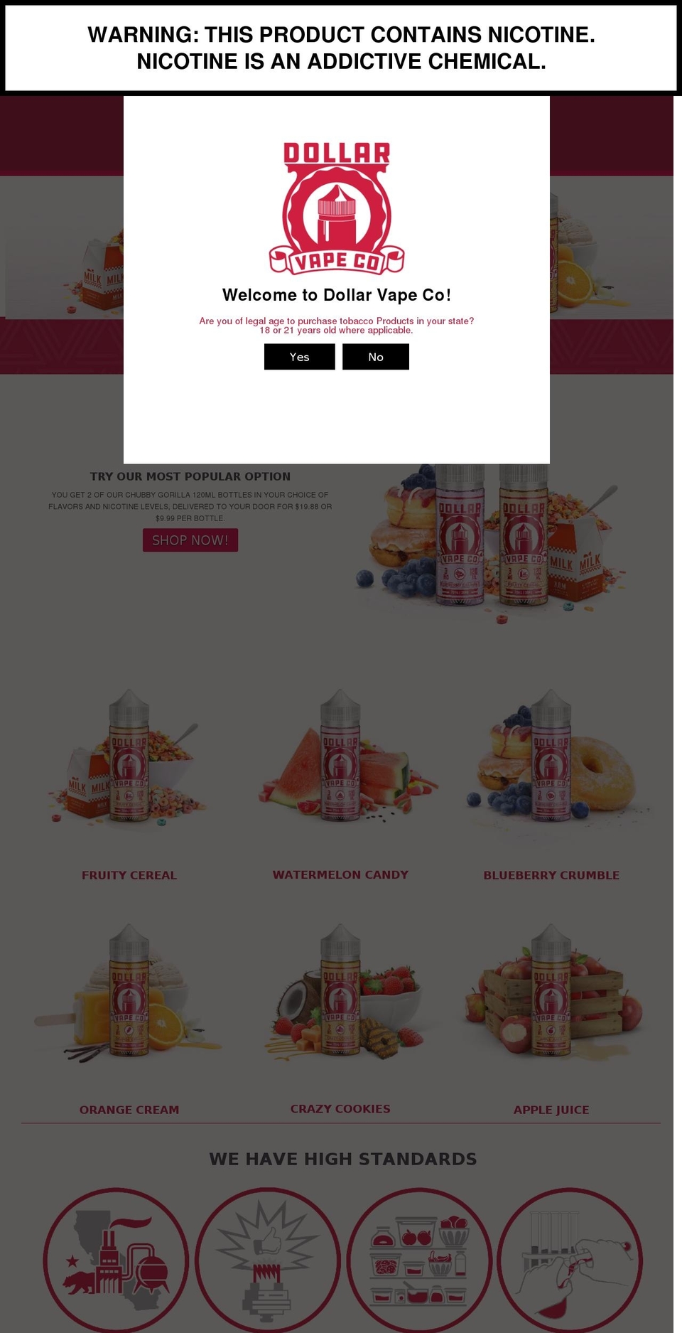 timber-dvc-0118 Shopify theme site example dollar-vapeco.myshopify.com