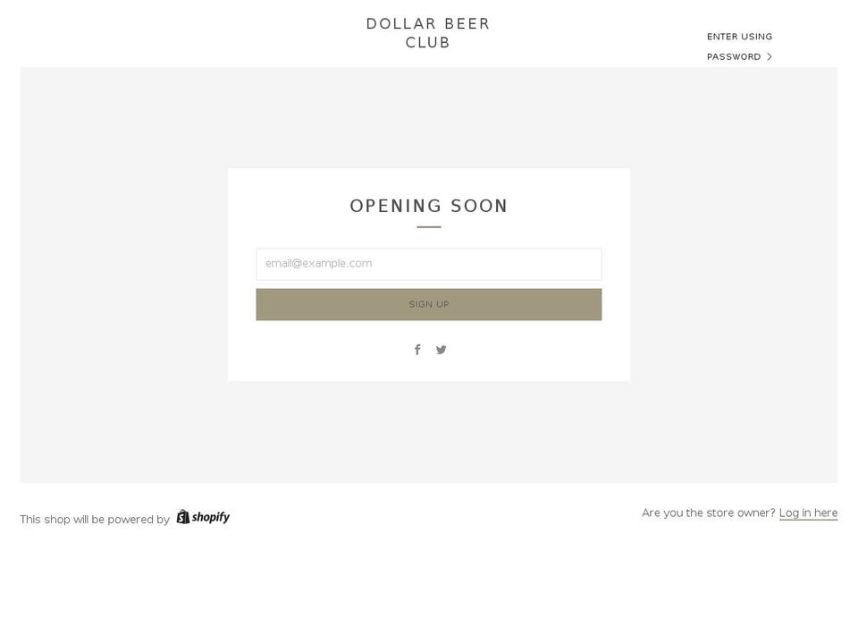 dollarbeerclub.com — Shopify storefront screenshot