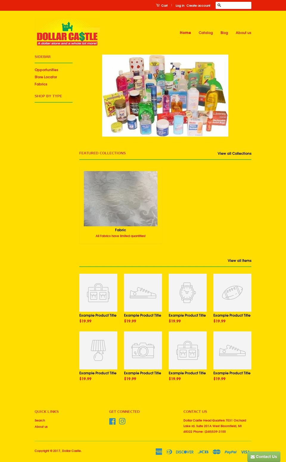 dollarcastle.com shopify website screenshot