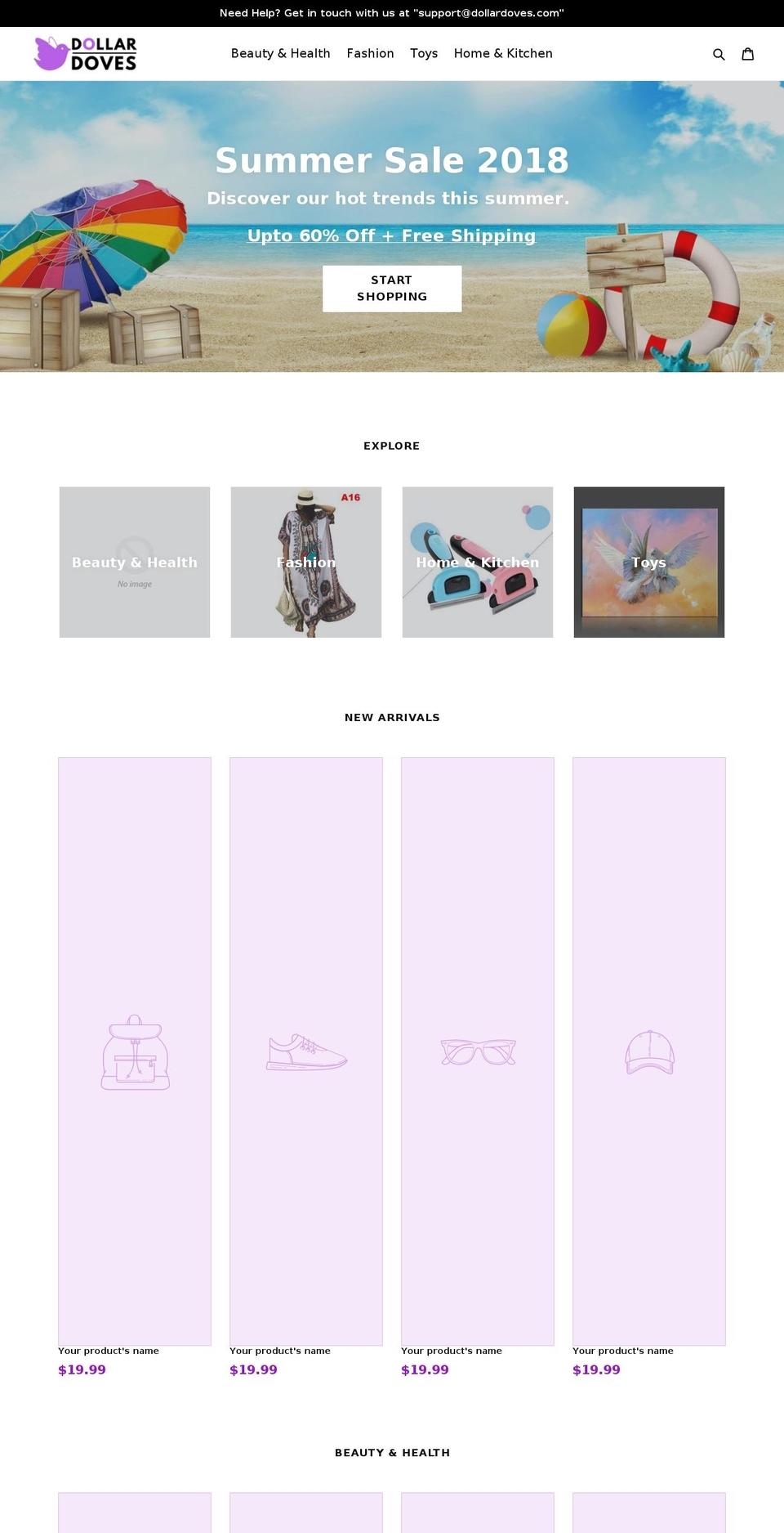dollardoves.com — Shopify storefront screenshot