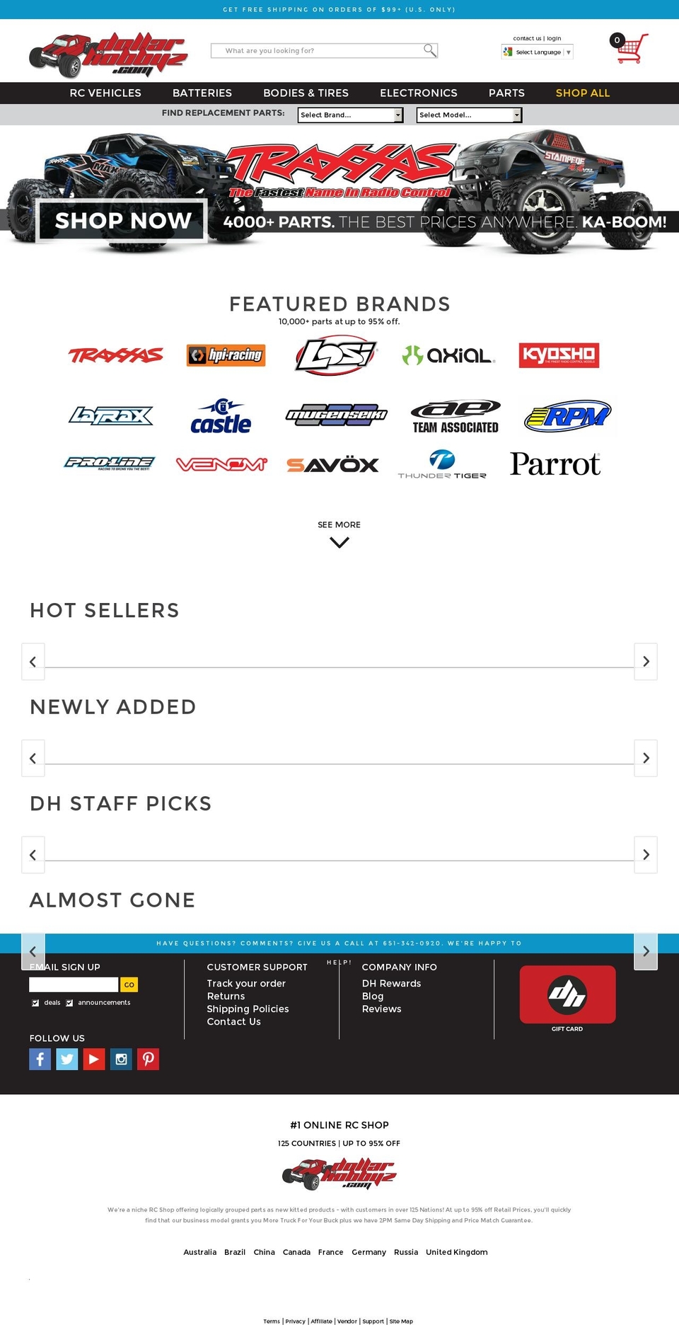 dollarhobbyz.com shopify website screenshot