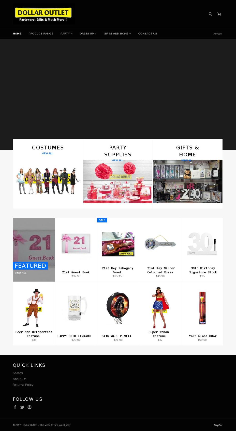 dollaroutlet.co.nz shopify website screenshot