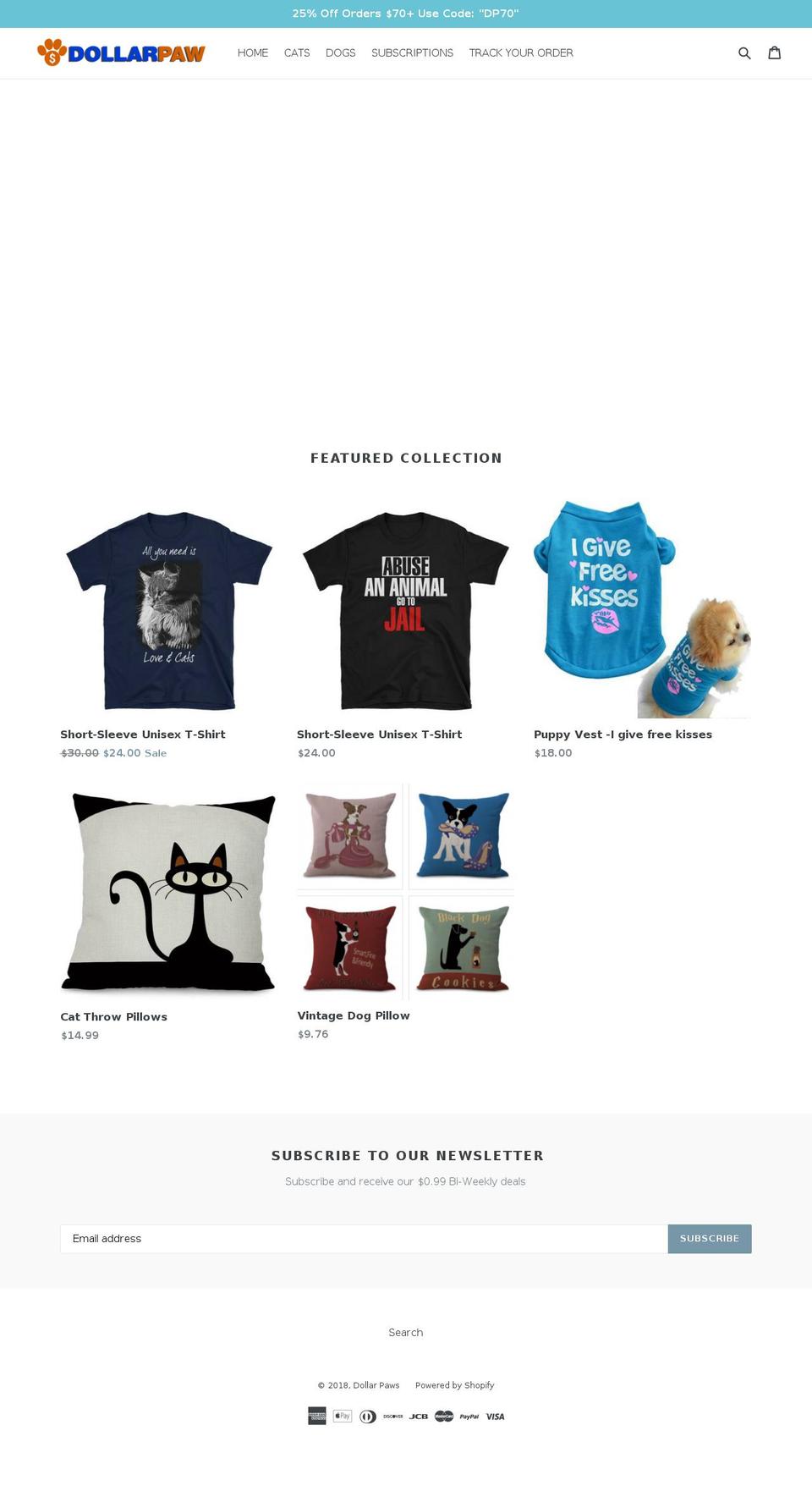 dollarpaws.com — Shopify storefront screenshot