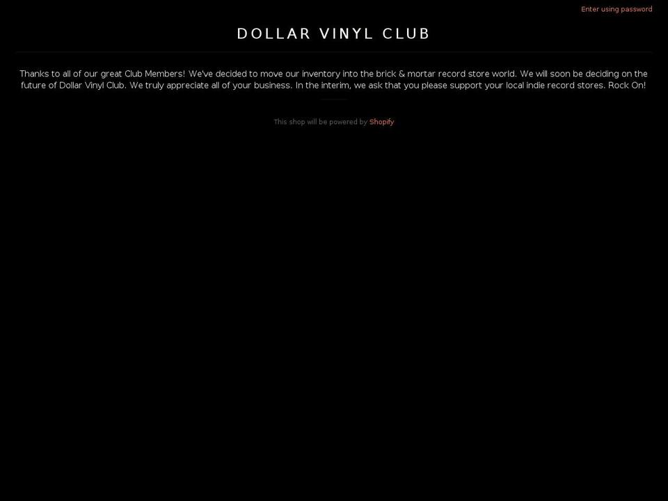 dollarvinylbox.com — Shopify storefront screenshot