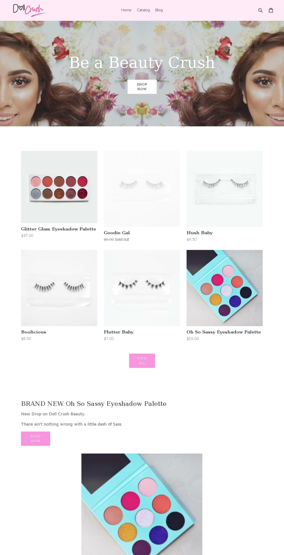 dollcrushbeauty.com — Shopify storefront screenshot