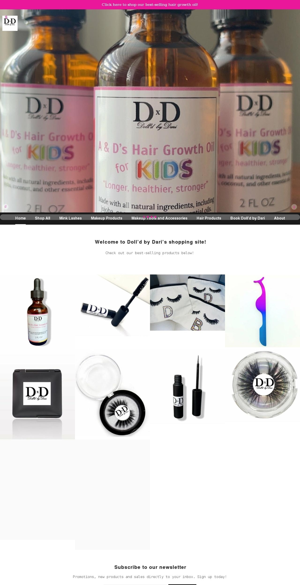 dolldbydari.com shopify website screenshot