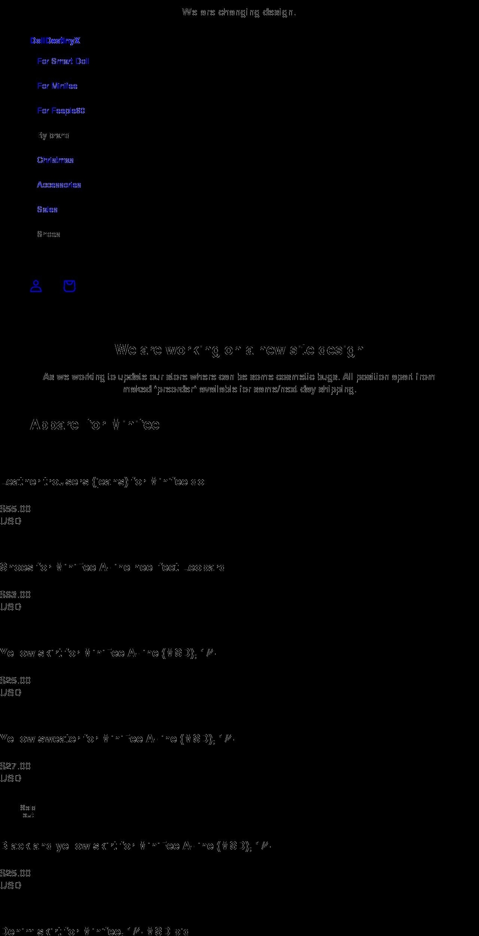 dolldestinyx.com shopify website screenshot
