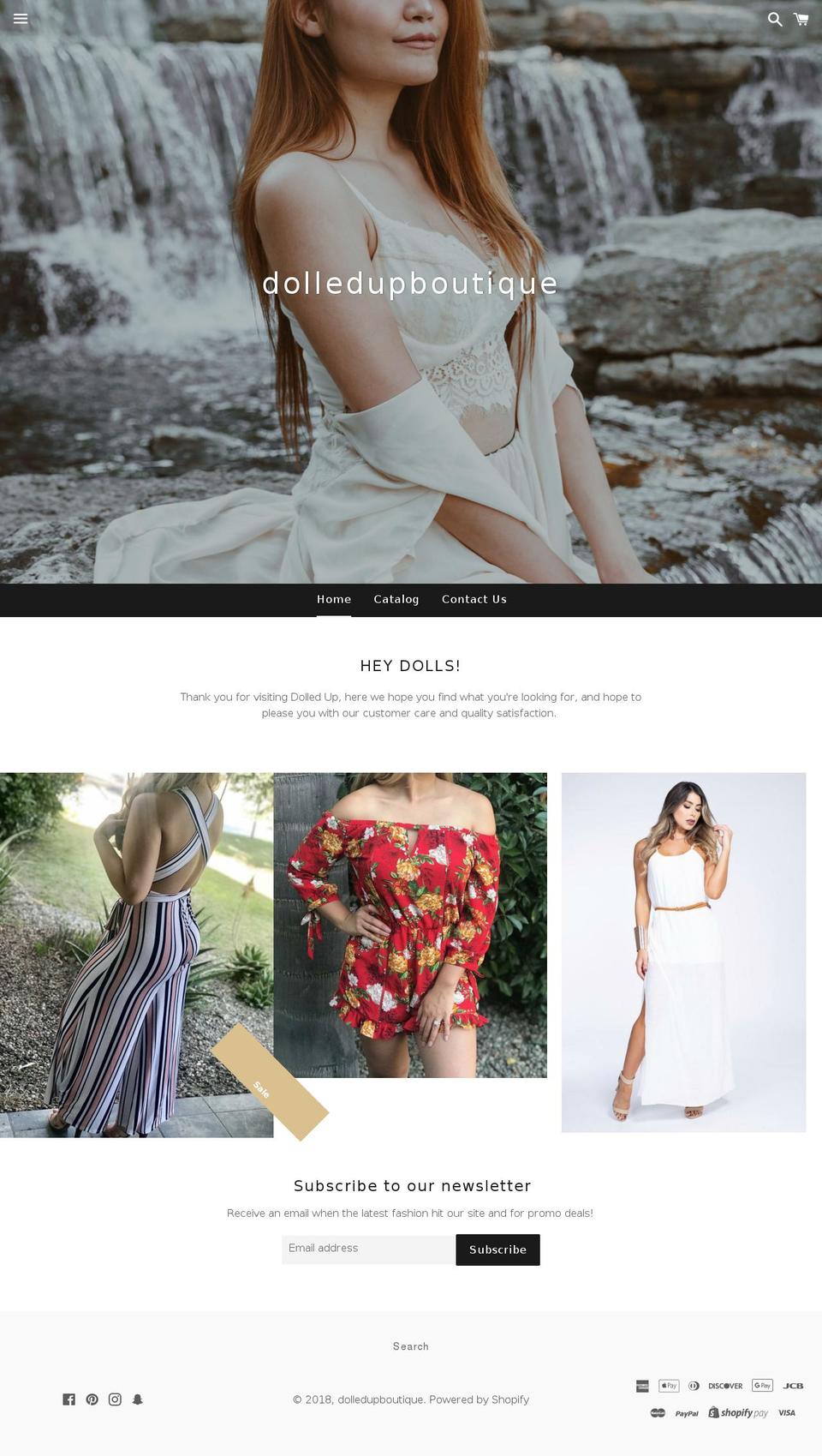dolleduponline.com — Shopify storefront screenshot