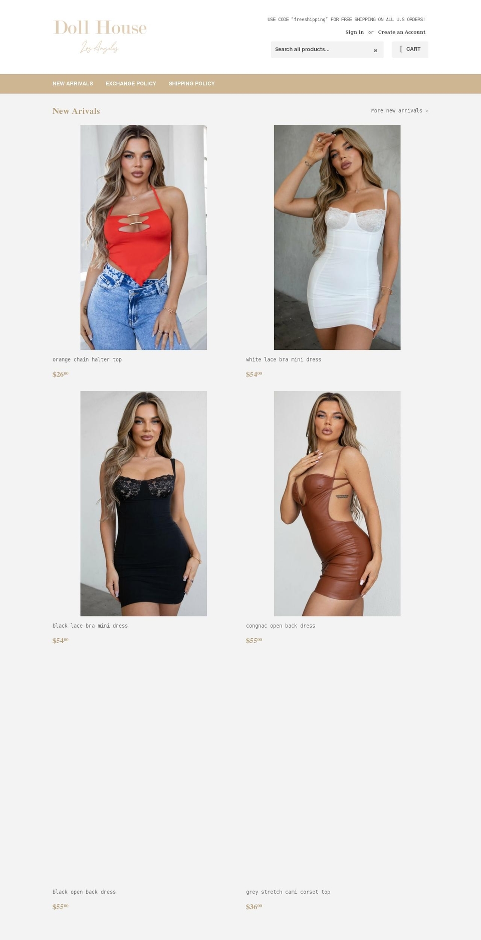 dollhouse-la.com shopify website screenshot