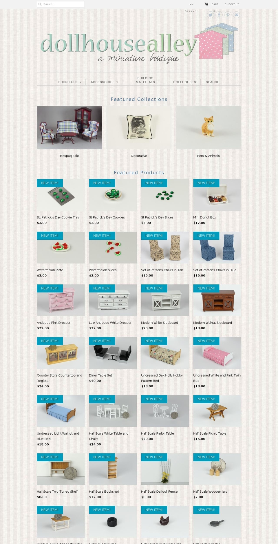 dollhousealley.com shopify website screenshot