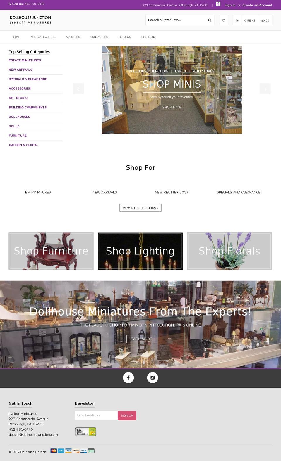 Responsival Shopify theme site example dollhousejunction.com