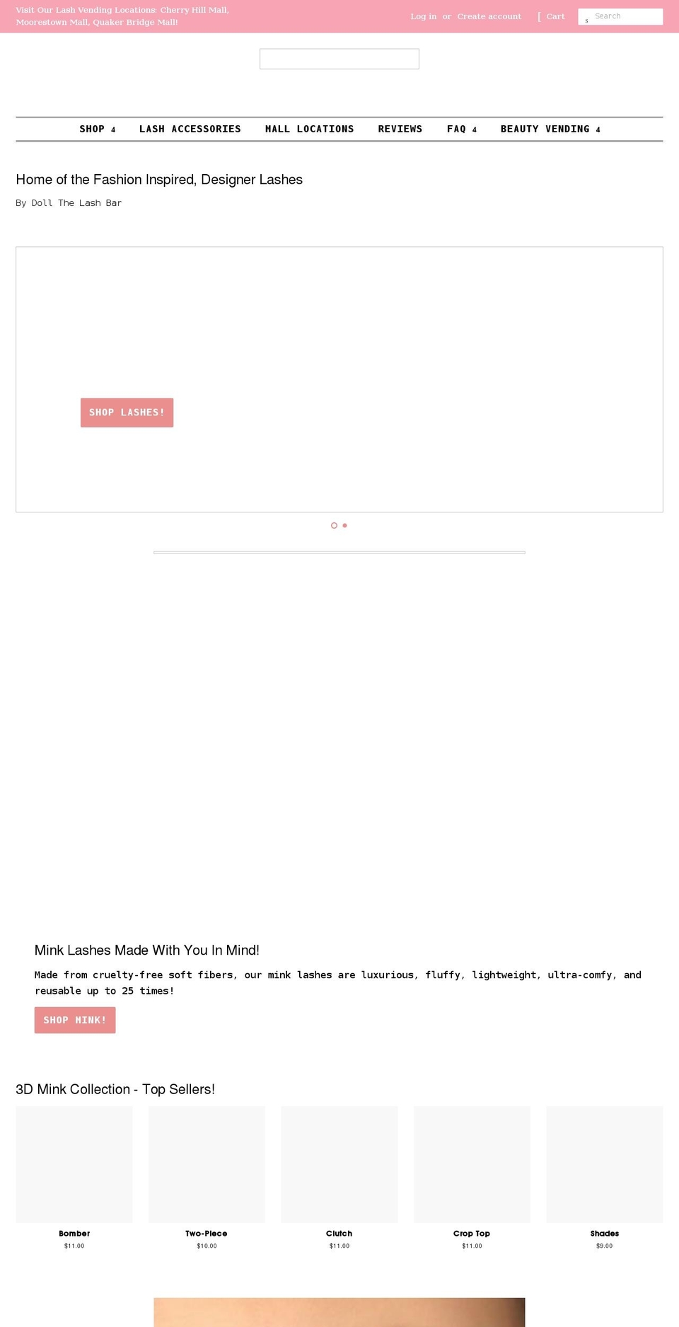 dollishthebeautyco.com shopify website screenshot