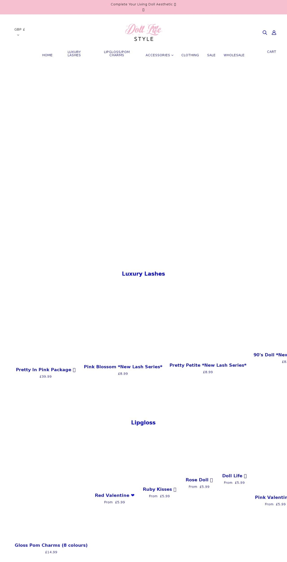 dolllifestyle.com shopify website screenshot