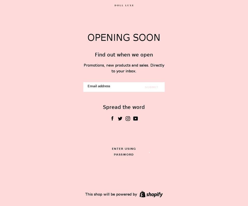 dollluxe.com shopify website screenshot