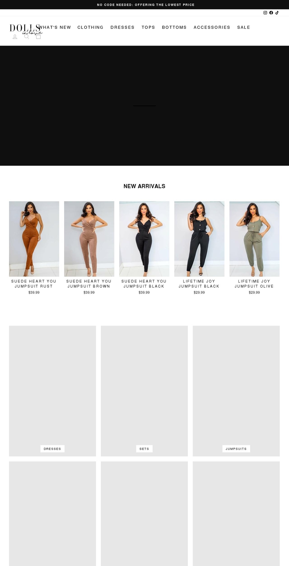 dollsinlove.com shopify website screenshot