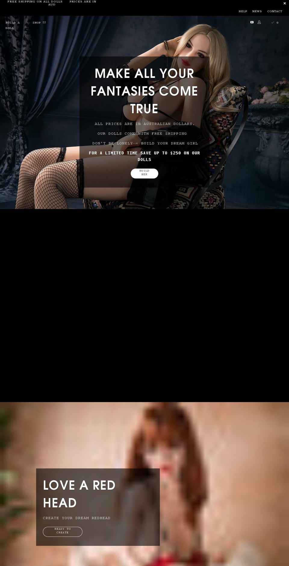 dollsious.com.au shopify website screenshot