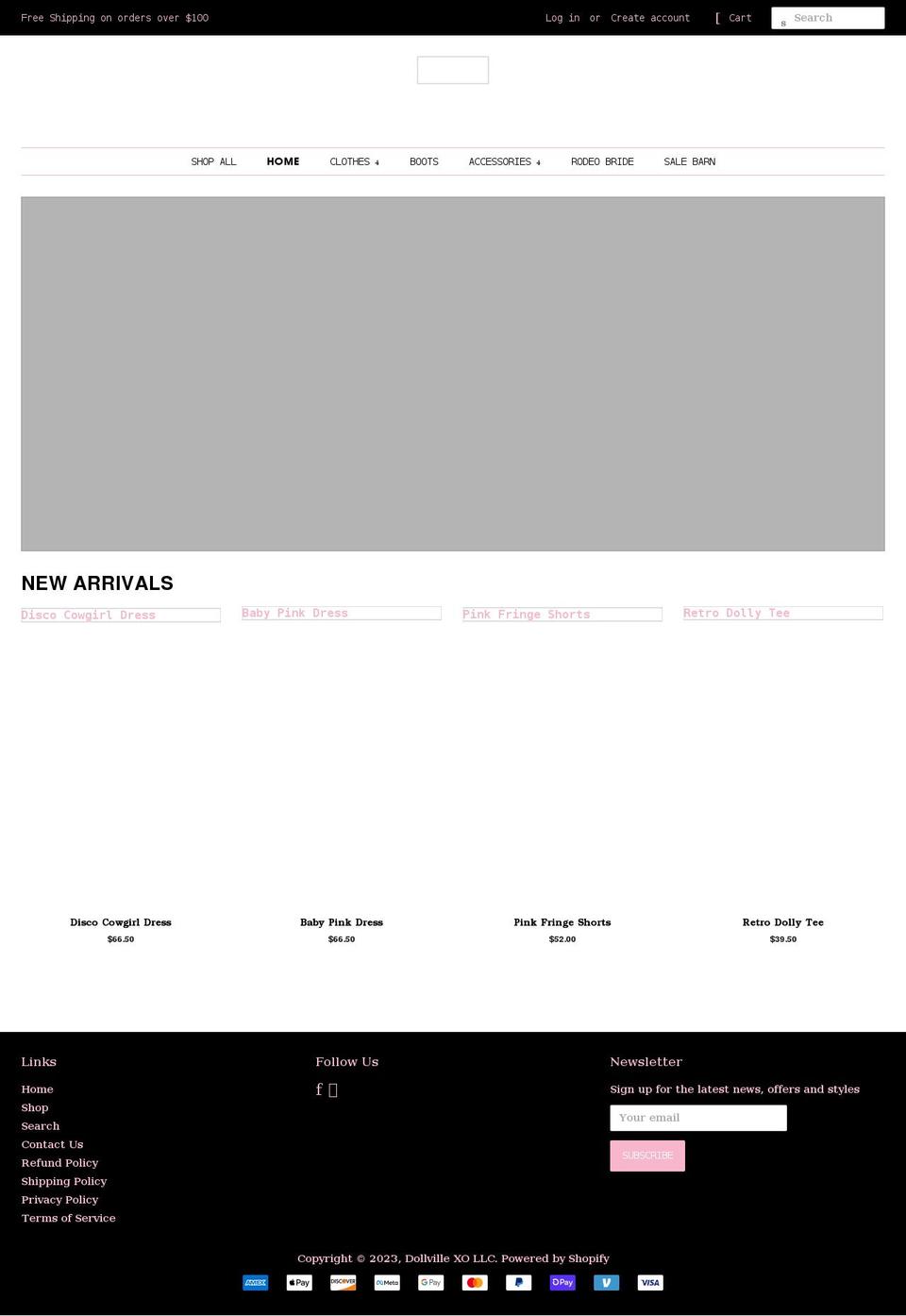 dollvillexo.com shopify website screenshot