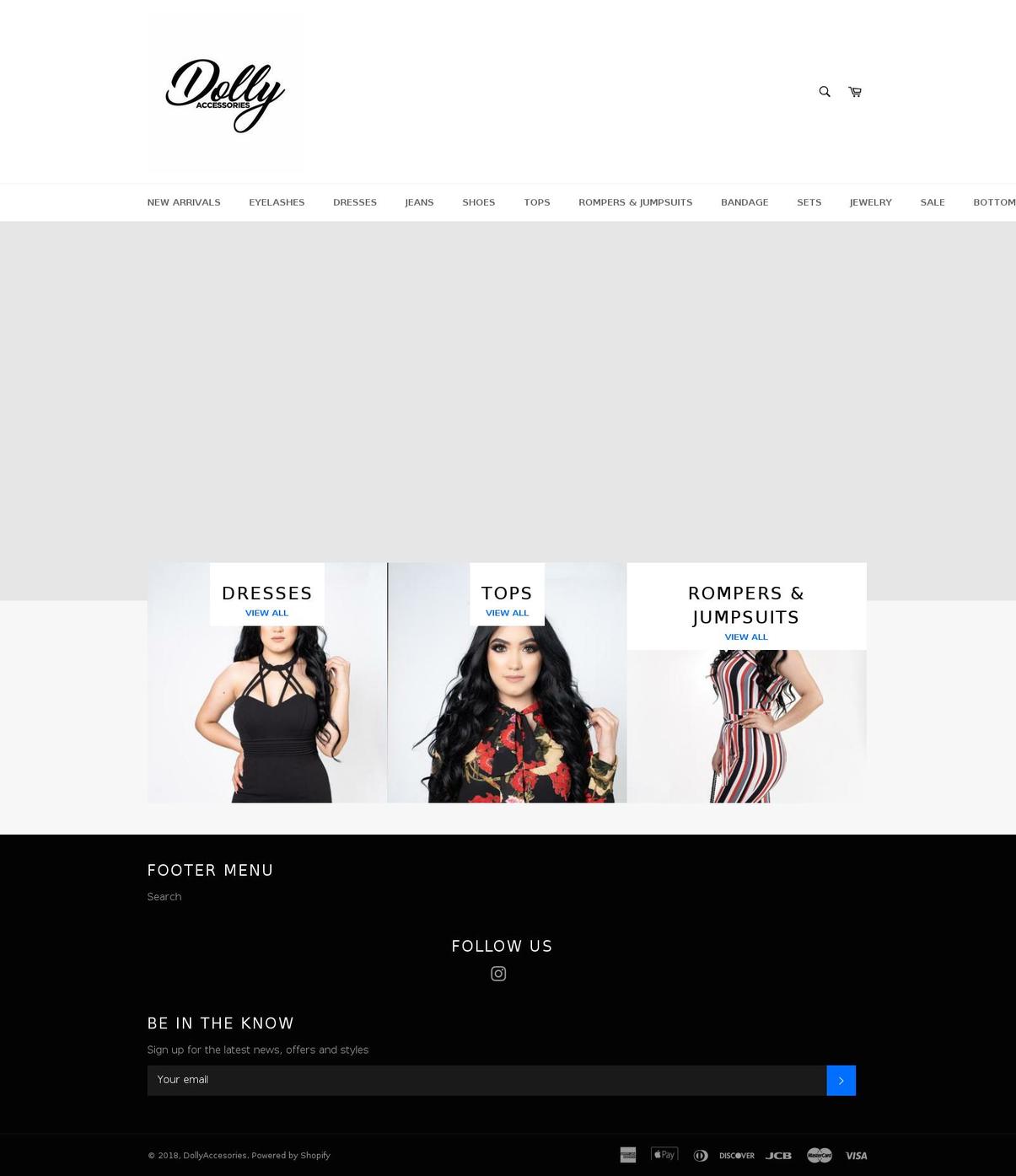 dollyaccesories.com — Shopify storefront screenshot
