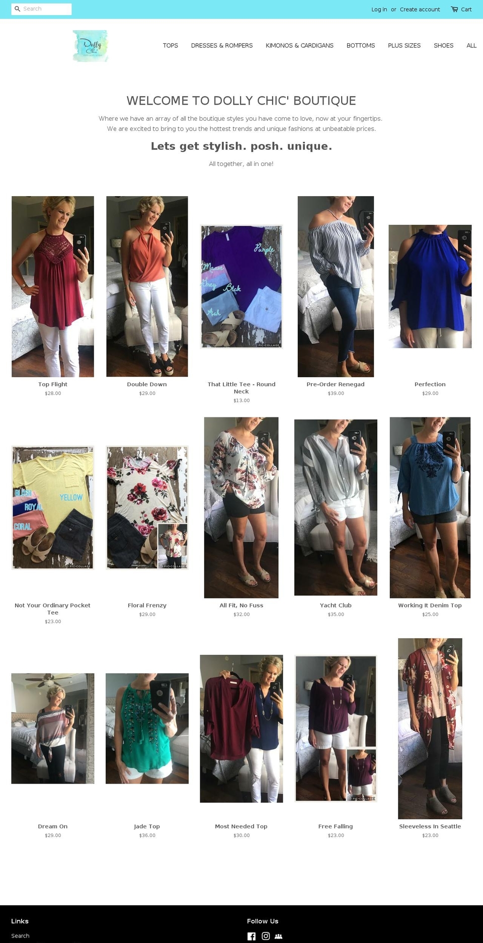 dollychicboutique.com — Shopify storefront screenshot